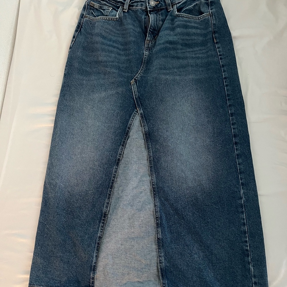 Cotton On Denim Maxi Skirt - Dark Blue